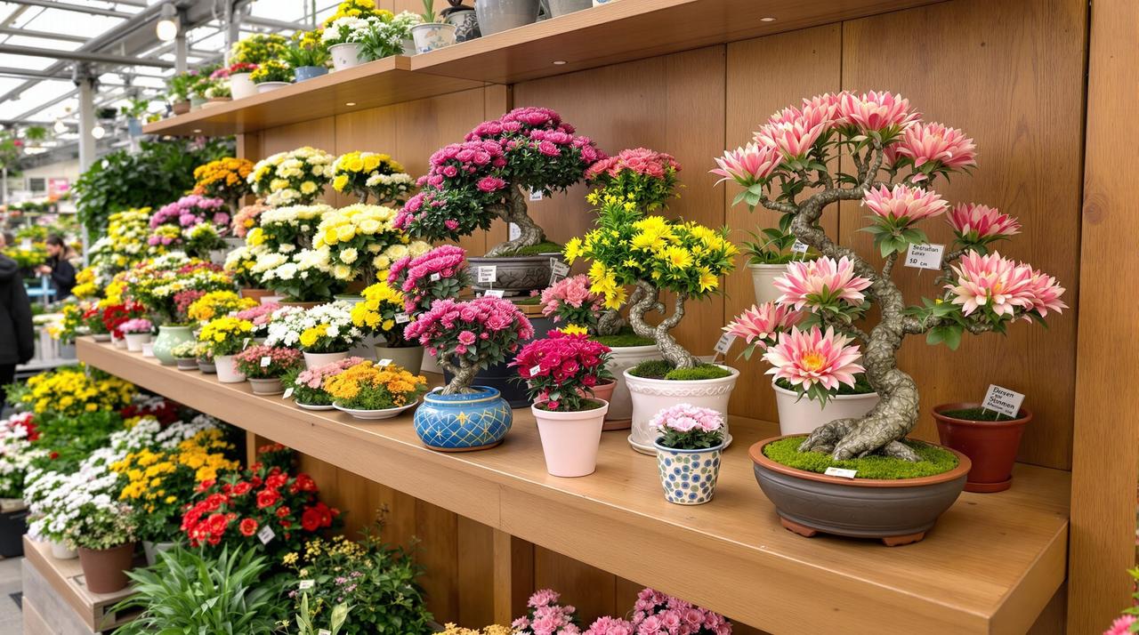 糖豆视频 - 菊花盆栽造型艺术：打造微型菊花园