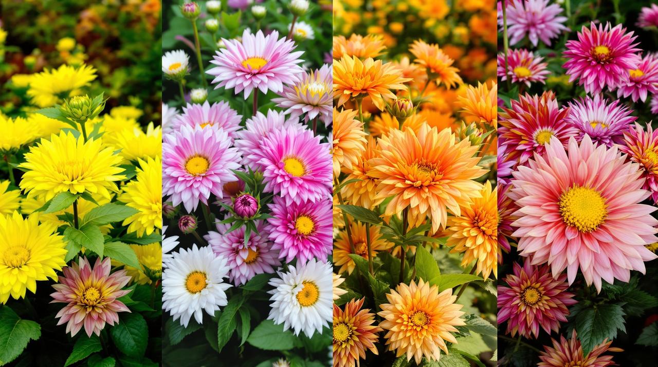 糖豆视频 - 菊花园四季：延时摄影记录花开花落
